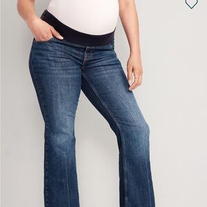 Maternity Low Panel Flare Jean NWOT
